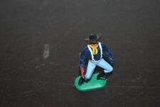  UNION SOLDIER CAVALRY US TIMPO PLASTIC FIGURE GREEN BASE NICE CONDITION 