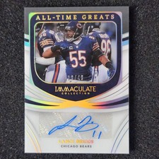 2022 Immaculate All Time Greats Lance Briggs Auto /49 Bears