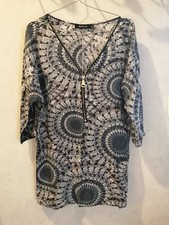 Tunique bleue longue viscose