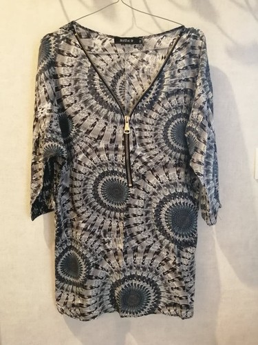 Tunique bleue longue - , viscose