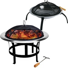 Vasque à Feu Inox Grille Panier Foyer Ouvert Grill Pan La BBQ