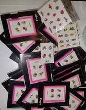 25 + sheets  Tip Nail Art Jewel Stickers decals  Heart  ROSE FLOWER New 