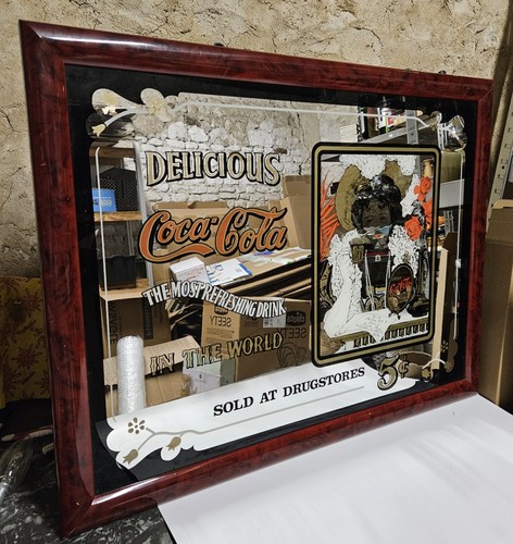 Grand cadre miroir - coca, cola