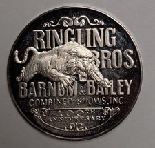 .999 Vintage Silver ~ Ringling Bros / Barnum & Bailey Circus 100th Anniversary