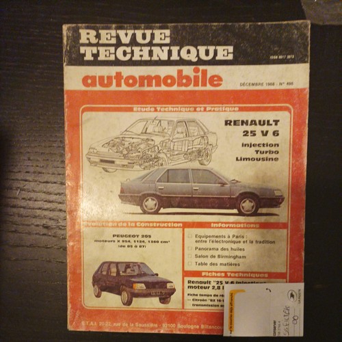 Revue technique renault v6 - renault, 25