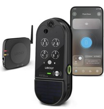 Lockly Vision Elite Video Smart Lock W/High-Def Cam Fingerprint & Solar Charge