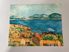 Reproduction painting on paper CEZANNE (late 19th-century) view of the Estaque