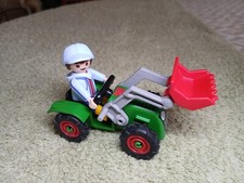 City Life / Jardinage PLAYMOBIL - Enfant 1992 et son petit tractopelle de jardin