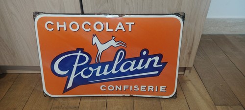 Plaque émaillée poulain - plaque,