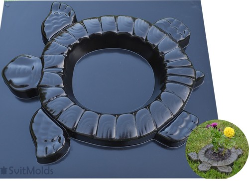 Moule béton tortue - béton, fleur