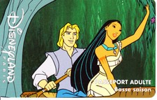ticket Entrée DISNEYLAND PARIS Année 96 - EURODISNEY PASS POCAHONTAS 31/10/1996