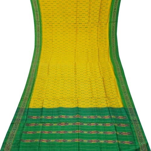 Vintage jaune saris 100 pure - jaune, 100%