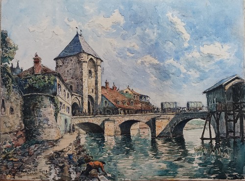 Grande aquarelle moret - grande, moret/