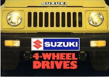 Suzuki SJ 410 1982 UK Market Foldout Brochure 410Q Soft Top & 410V Hard Top