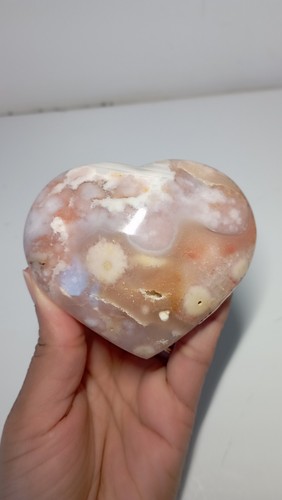 195g coeur agate fleur - 195g,