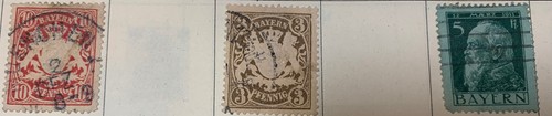 Timbres allemagne bayern - timbres, ,bayern