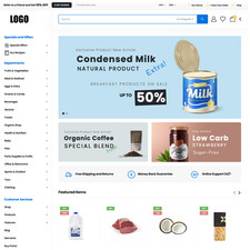 🌿 Conception de site Web Fresh Market à vendre + hébergement Web VPS...