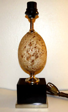 Beautiful Vintage Lamp Stand circa 1970 Ostrich Egg Travertine Philippe Barbier