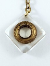 KEYCHAIN - DUNLOP tires - BOURBON garages 1960s vintage - 3D