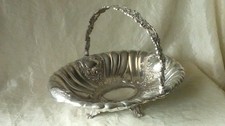 SILVER METAL BASKET BAKER ROCKER STYLE LOUIS XV**