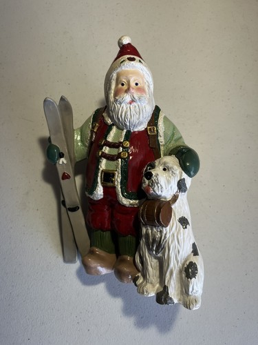 Vtg santa skis lodge rescue - santa,