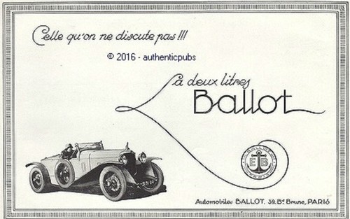 Publicite automobile ballot - publicite,