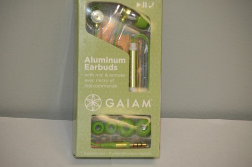 Aluminum ear buds - ear, green