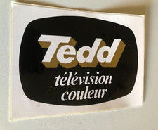  Ancien Autocollant  - Tedd  - télévision couleur