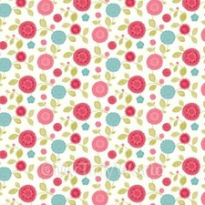 Pack of 5 Miniature House Wallpaper Floral Red And Blue Dolls