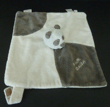 P4 Doudou plat PAIRI DAIZA NOUKIE'S PANDA gris blanc carré - BE *