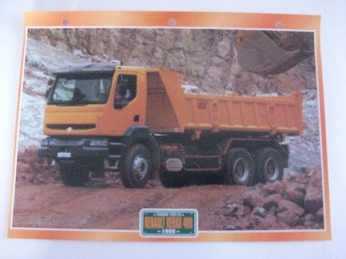 Carte fiche camion travaux - camion,