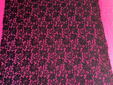 Tissu ancien dentelle noire   larg 83 cm x H  435 cm  C959