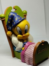Original Tirelire Figurine Titi Au Lit Résine Warner Bros Collection Tweety