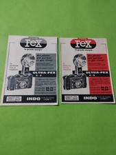 PUBLICITE FOTO FEX ULTRA-FEX 6X9 APPAREIL PHOTO JEUNES LOT DE 2 - 1961 - ( B6 )