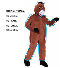 Ferme Animal Cheval Marron Adulte Mascotte Costume Corps Anniversaire Halloween