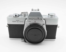 Minolta SRT 100 Silver 35mm SLR Film Camera Body with Body Cap READ (#17838)
