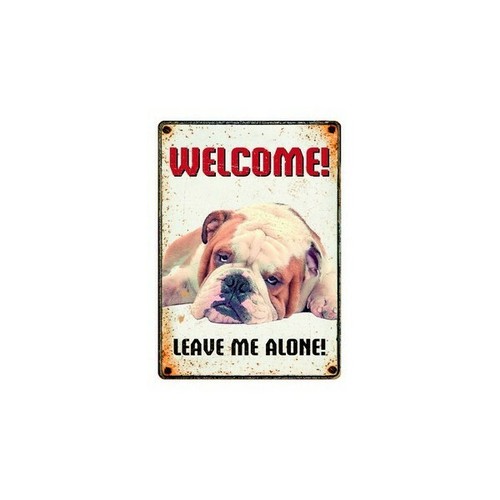 Plaque métal vintage bulldog