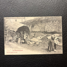 Cpa Les Romanichels Roulotte