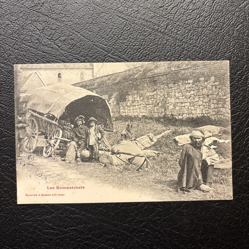 Cpa les romanichels roulotte - les,