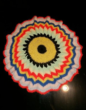 Napperon crochet laine vintage