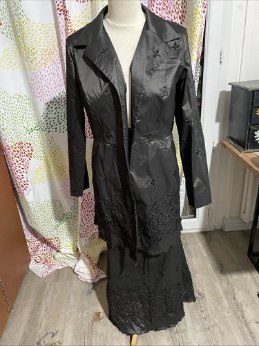 Ensemble noir soirée veste - ensemble,