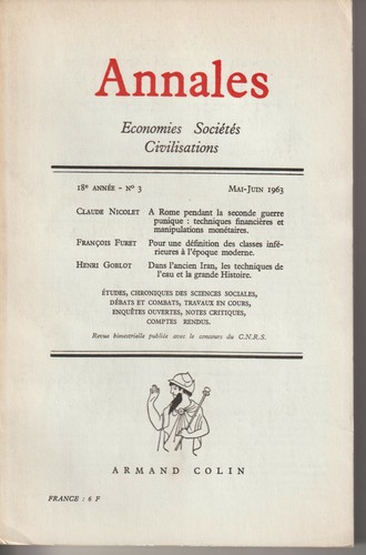 Annales economies sociétés - economies,