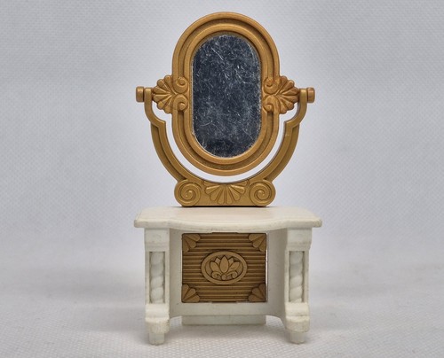 Coiffeuse doree blanche - coiffeuse, et