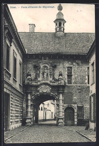 Cpa diest porte - diest,, d´entree