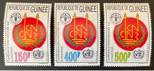 Guinée 1992 1387 1389a - guinée, mi.