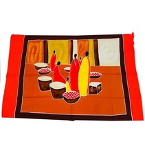 Tenture murale "Le marché"