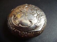 1900 Art Nouveau Silver Pill Box