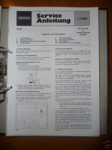 Service manuelle grundig rpc - service,