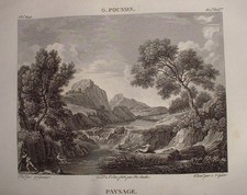 QSD 604 EAU-FORTE XIXe PAYSAGE