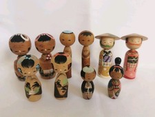 Kokeshi Lot de 10 Poupées